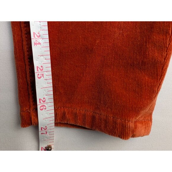 Anthropologie Pilcro Pants Womens 26 Orange High-Rise Skinny Button Fly Corduroy - Picture 6 of 13